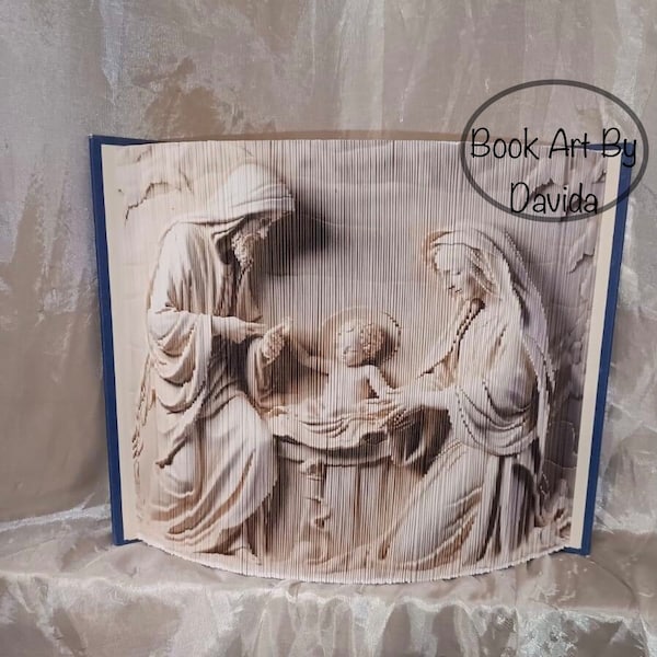3D Christ Child photo edge pattern (book art)