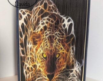 Cheetah photo edge pattern (book art)