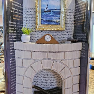 Fireplace (Book art pattern)
