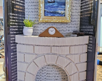 Fireplace (Book art pattern)