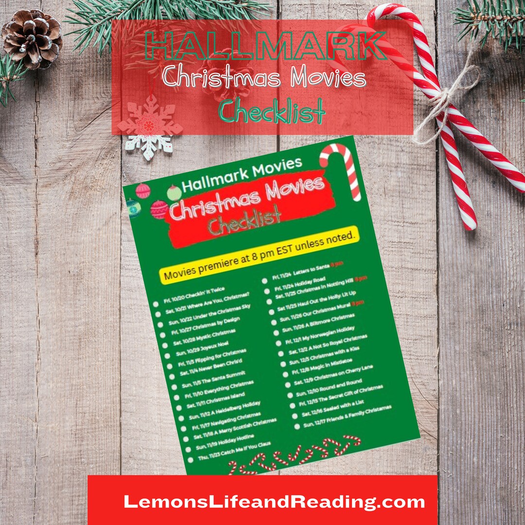 Hallmark Christmas Movies 2023 Schedule Printable Checklist Etsy