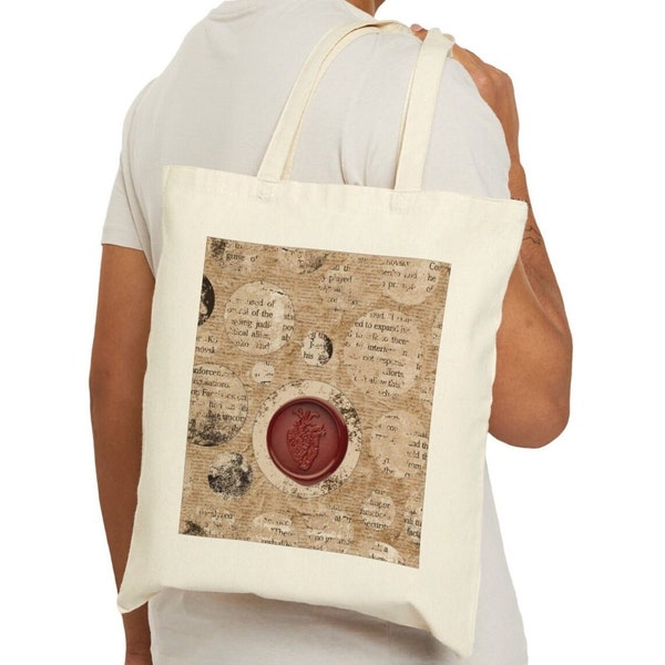 Vintage Romantic Tote Bag, Cotton Canvas Tote Bag, Retro Tote Bag For Men and Women, Aesthetic Cute Trendy Tote Bag, Art Heart Tote Bag