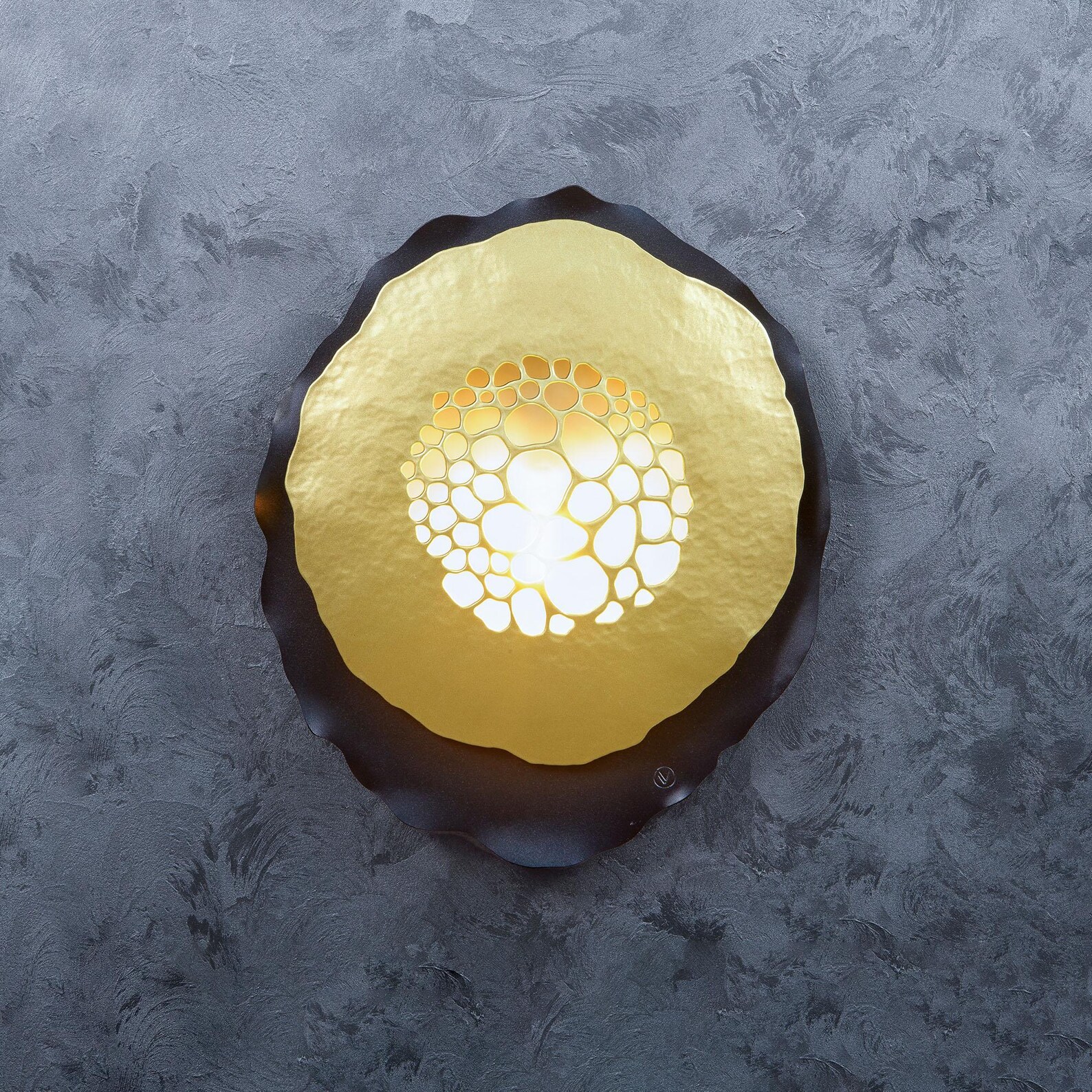 Rollin Gold LED Designer Sconce, Handmade Metal Decor, Modern Interior ...