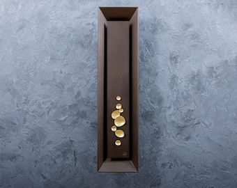 Skalatto Bronze Wall Sconce, Designer Wall Lamp, Handmade metal fixture, Modern LED Wall Light, Wall Decor Light, Bronze Matte Sconce
