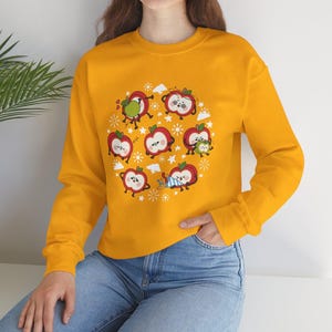 Sunny Apple Sweatshirt, Love and Deepspace Caleb, Soft Cotton Longsleeve for Otome Lovers, Casual Wear, Durable Cozy and Warm