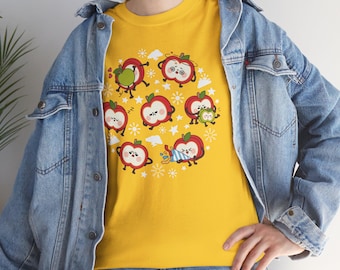 Sunny Apple Graphic Tee: Love and Deepspace Caleb Cotton Shirt