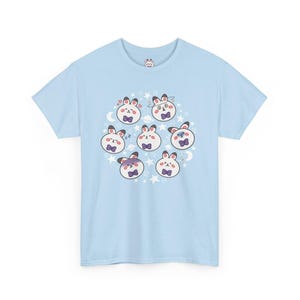 Love and Deepspace Xavier Bunbun Graphic Tee: Soft Cotton Otome Shirt Light Blue