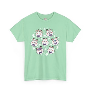 Love and Deepspace Xavier Bunbun Graphic Tee: Soft Cotton Otome Shirt Mint Green