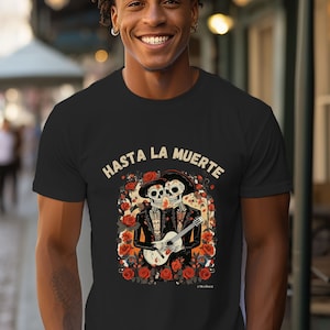 Hasta La Muerte, sugar skull, catrina, flowers, LGBTQIA, Gay, anniversary gift, special occasion gift, dia de los muertos, day of the dead