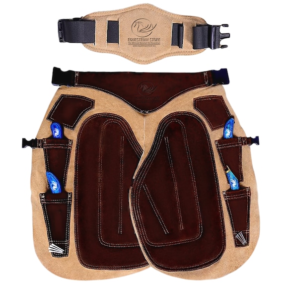 Custom leather farrier chaps hot sale