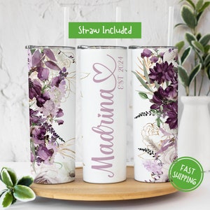 Personalized Madrina Tumbler Custom Madrina Tumbler with Straw, Madrina Proposal Gift Custom Baptism Gift for Madrina, Regalo Para Madrina