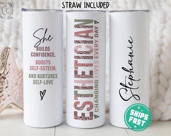 Personalized Esthetician Tumbler, Esthetician Gift, Esthetician Appreciation Gift for Skincare Professional Thank You Gift, Estie Travel Cup
