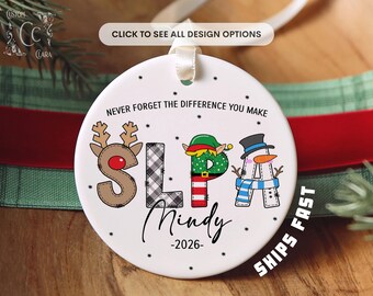 Personalized Speech Language Pathology Assistant Ornament, SLPA Christmas Ornament, First Christmas as SLPA, New SLPA Graduation Gift
