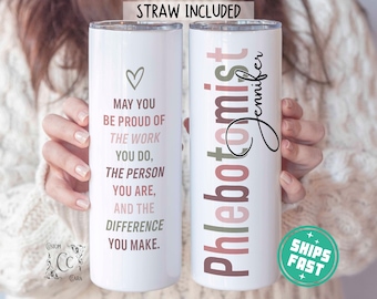 Personalized Phlebotomist Tumbler, Phlebotomist Gifts, PHLB Gifts, Future Phlebotomy Tech Appreciation Gifts for New Phlebotomist Travel Cup
