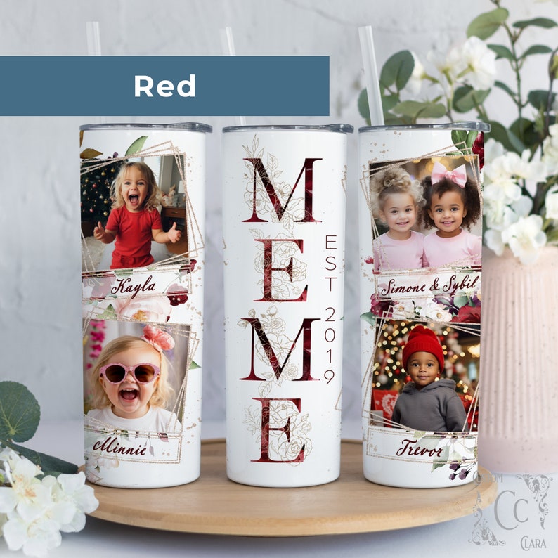 Photo Tumbler Cup for Meme Picture Tumbler for Grandma for Mother's Day