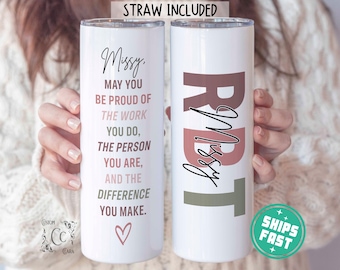 Personalized Registered Behavior Technician Tumbler, RBT Gifts, Registered Behavior Tech Appreciation Gifts, Behavior Tech RBT Travel Cup