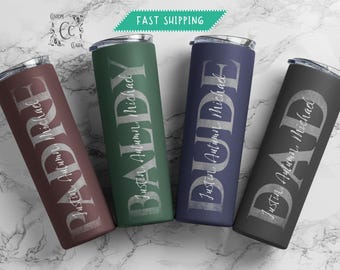 Personalized Dad Tumbler with Kids Names, Father’s Day Tumbler for Dad Custom Gift for Father’s Day, Dad Travel Cup Gift from Kids, Dad Cup