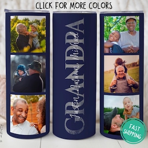 Personalized Grandpa Photo Tumbler, Father’s Day Gift for Grandpa Picture Cup for Father&#39;s Day Grandpa Travel Cup from Kids, Grandpa Tumbler