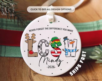 Personalized Licensed Clinical Social Worker Ornament, Custom LCSW Christmas Ornament, First Christmas as LCSW, New LCSW Graduation Gift