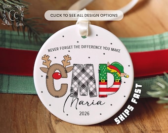 Personalized Certified Medical Dosimetrist Ornament, CMD Christmas Ornament, New CMD Graduation Gift, First Christmas as CMD Ornament