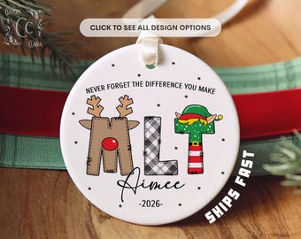 Personalized Medical Laboratory Technician Ornament, MLT Christmas Ornament, New Medical Lab Tech Graduation Gift, First Christmas as MLT