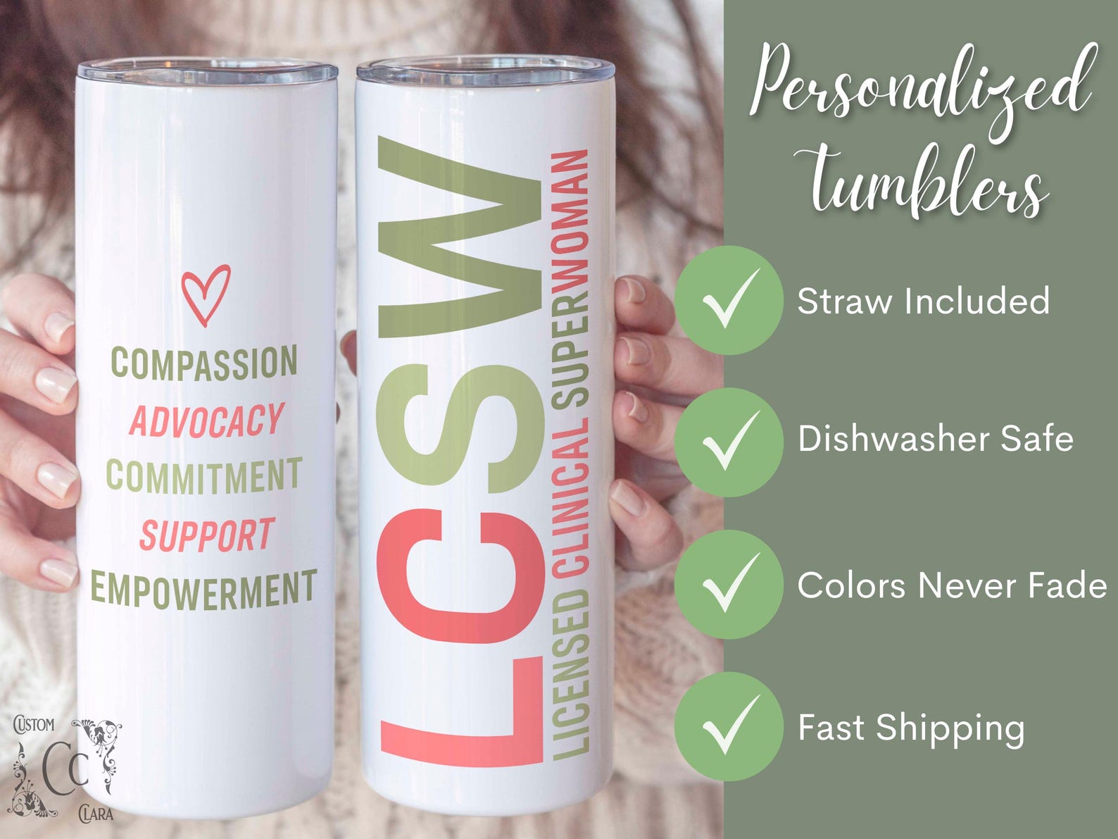 Personalized LCSW Tumbler, LCSW Gifts for Social Worker, Licensed ...