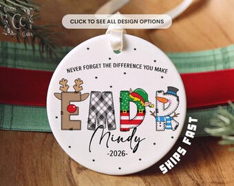 Personalized EMDR Christmas Ornament, Custom EMDR Gifts, First Christmas as EMDR Therapist, Emdr Practitioner Graduation Gift