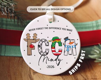 Foster Care Case Management Christmas Ornament, Personalized Family Centered Case Management Ornament, FCCM Gifts, Thank You Gift for FCCM