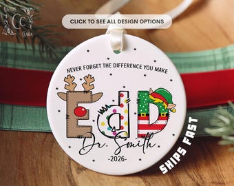 Doctor of Education Christmas Ornament, Personalized EdD Graduation Gift, Doctor of Education Grad Gift, Christmas Gift for EdD Student Gift