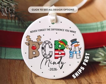 Board Certified Behavior Analyst Christmas Ornament, Personalized BCBA Gifts, First Christmas as BCBA, New BCBA Graduation Gift
