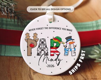 Personalized Paraprofessional Christmas Ornament, Para Gifts, Custom Para Ornament, First Christmas as Para, New Para Graduation Gift