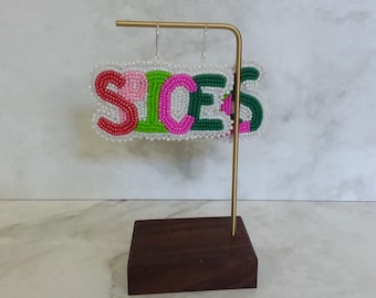 Spice Girls Beaded Earrings: 90s Nostalgia, Handmade Jewelry