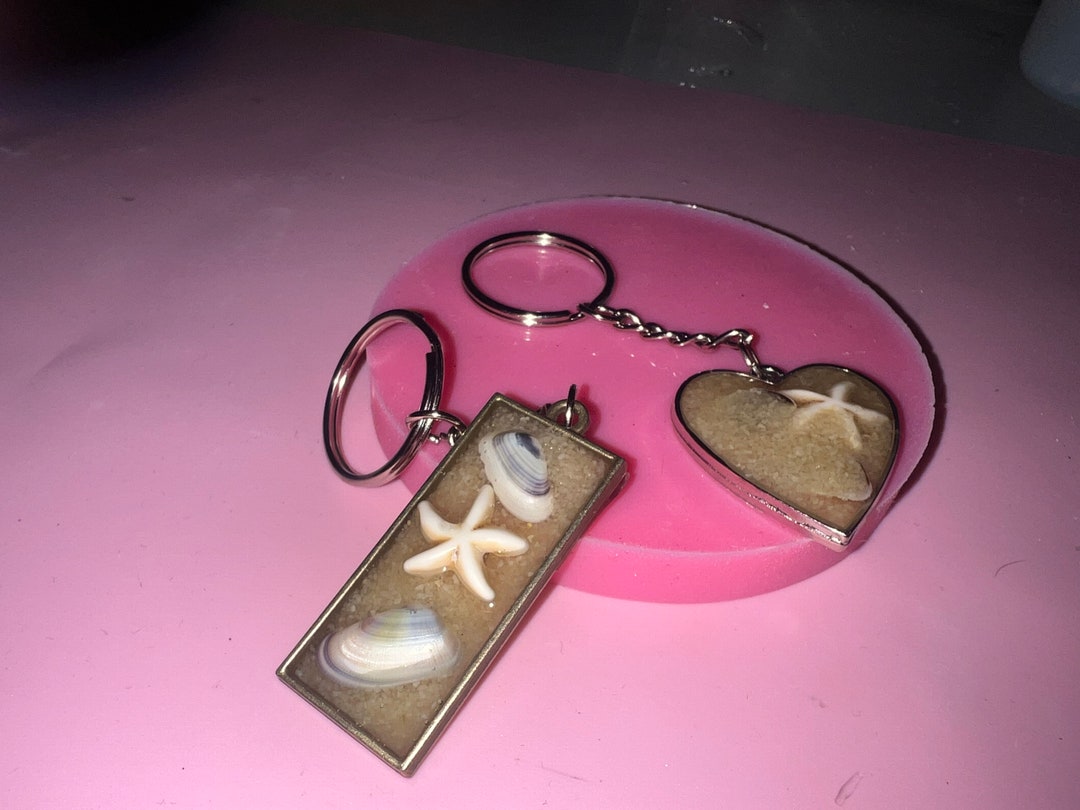 Resin Beach Keychains Etsy