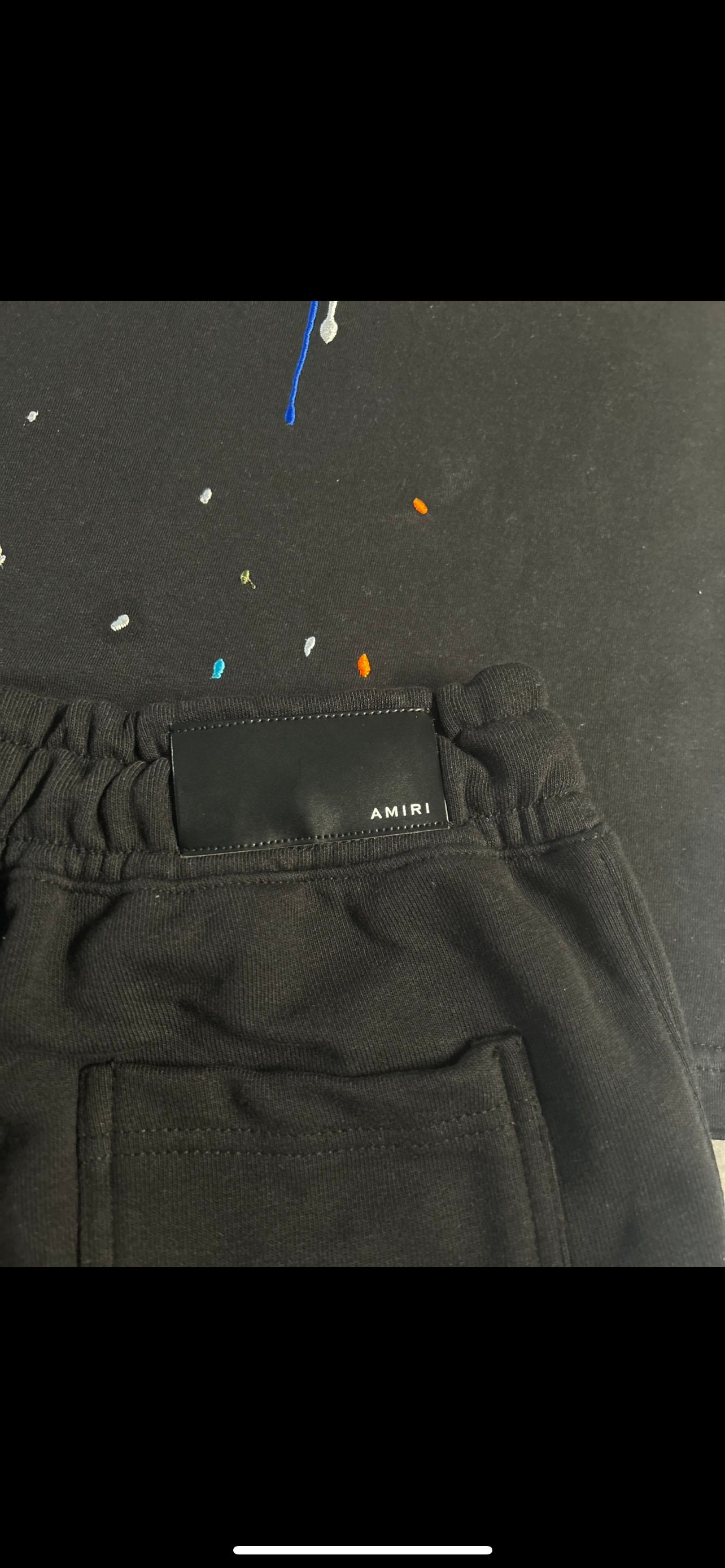 Amiri paint drip logo shorts – Ready2shipnyc