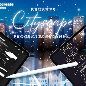 Amazing Cityscapes Procreate Brushes, Procreate Bundle of Brush, Watercolor Kit for Procreate, iPad Brushes, Procreate Stamps