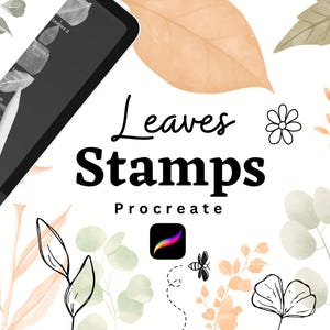 Procreate Leaves Stamps | Hand-Drawn Leaf Brushes for Procreate | Nature-Inspired Leaf & Plant Drawing Stamps | Digital Art Tools