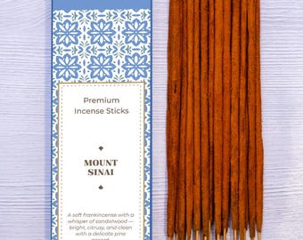 Mount Sinai Incense Sticks, Frankincense Balsamic Propolis Hand Rolled Christian Incense, Biblical Prayer Incense, Study Spiritual Gift 15g