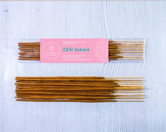 Zen Mama Natural Incense Sticks, Soft Champa style Incense for busy Moms and Women, Relaxing Fragrance Stress Relief Calming Aromatherapy