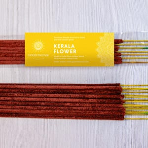 Kerala Flower Natural Incense Sticks - Refreshing Citrusy Musky Flora agarbatti | For Yoga, Meditation, SPA, Aromatherapy, Relaxation - 15g