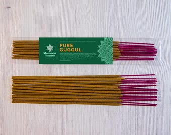 Pure Guggul Incense Sticks at Wholesale Price, Natural Resin Incense blend, Hand-rolled Masala agarbatti for Purification Meditation Yoga