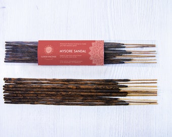Mysore Sandal Incense Sticks - Good Incense Natural Indian Incense Sandalwood Incense Sticks for Yoga Meditation Concentration Pilates 15g