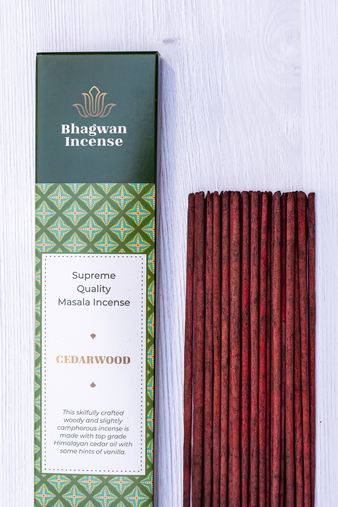 Cedarwood Incense Sticks Bhagwan Incense Natural Indian Woody Incense