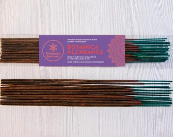 Botanica Alchemica Vanilla Amber Rose Masala Incense Sticks, Floral Woody Cinnamon Indian Agarbatti, Walnut Creamy Sandalwood Home Fragrance
