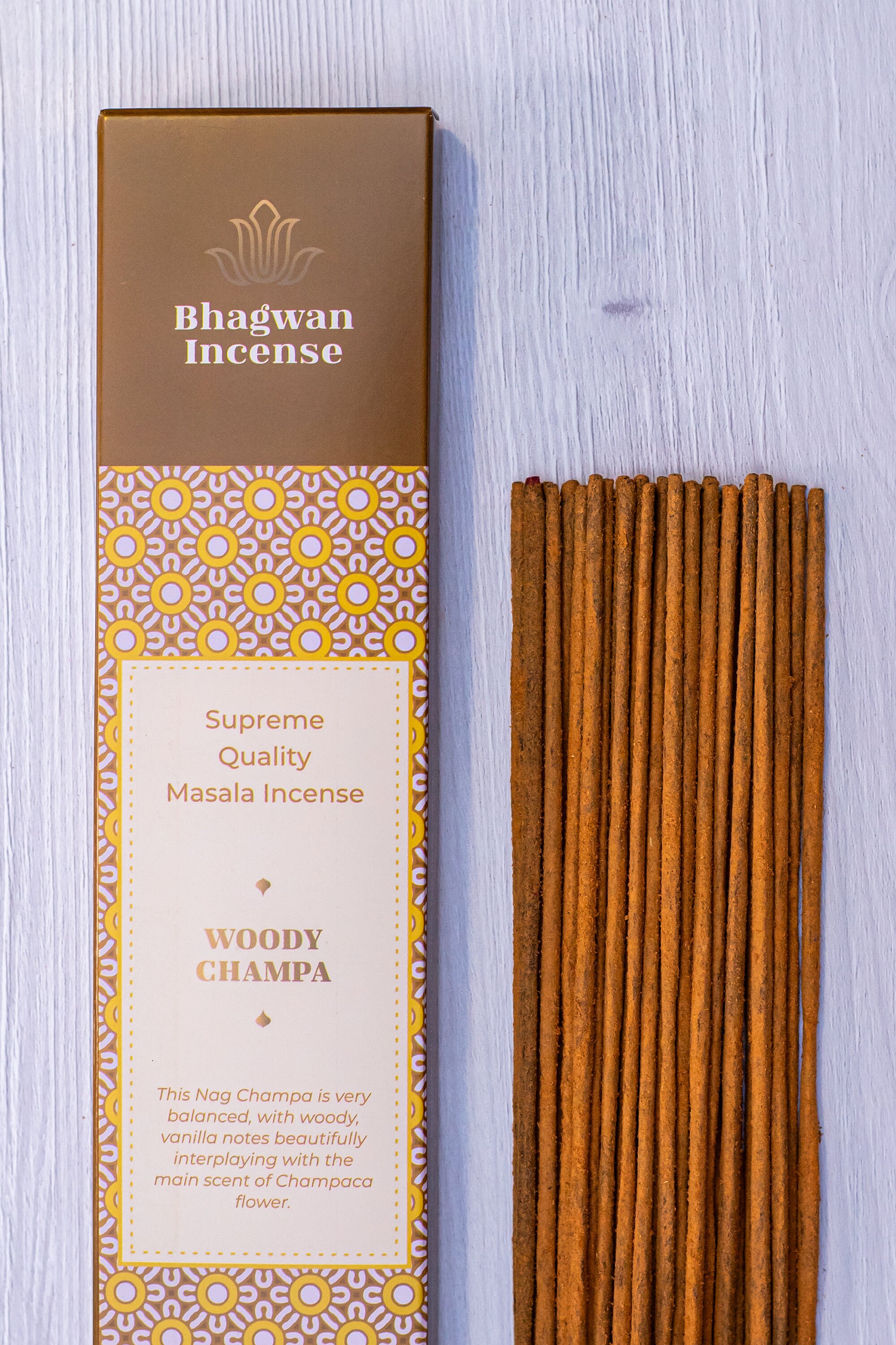 Woody Champa Premium Incense Sticks Bhagwan Incense Luxury Nag 