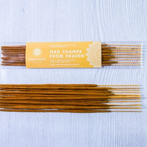Nag Champa from Heaven Premium Incense Sticks - Natural Masala Incense for Yoga, Meditation, Relaxation,  Massage, Aromatherapy, Tantra 15g
