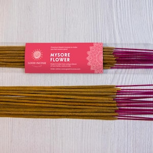 Mysore Flower Natural Incense Sticks - Refreshing Sweet Floral Fruity agarbatti | For Yoga, Meditation, SPA, Aromatherapy, Relaxation - 15g