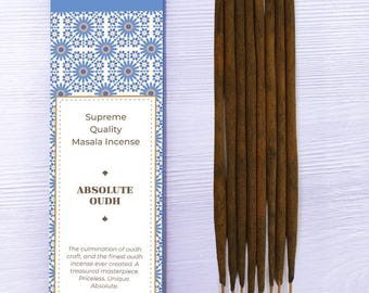 Incienso Absolute Oudh - Oudh natural de lujo - mezcla de los oudhs más puros de Camboya y Vietnam - Máxima calidad - 15 g