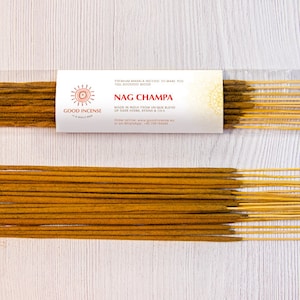 Nag Champa Incense Sticks - Good Incense Natural Indian Incense Sticks Premium Quality Incense for Yoga Meditation Pilates Aromatherapy 15g