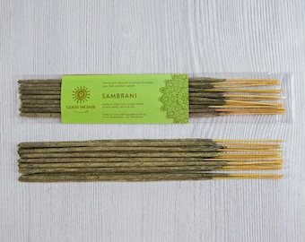 Sambrani Natürliche Weihrauchstäbchen - Von Sadhguru empfohlen Natürlicher Loban Benzoe Weihrauch | Zur Reinigung, Yoga, Meditation, SPA Reinigung 15g