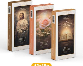Ultimate Christian Christmas Gift Set | Catholic & Biblical Gifts, Devotional Gift, Set of 3 Christian Incense Collections 12 boxes x 15g